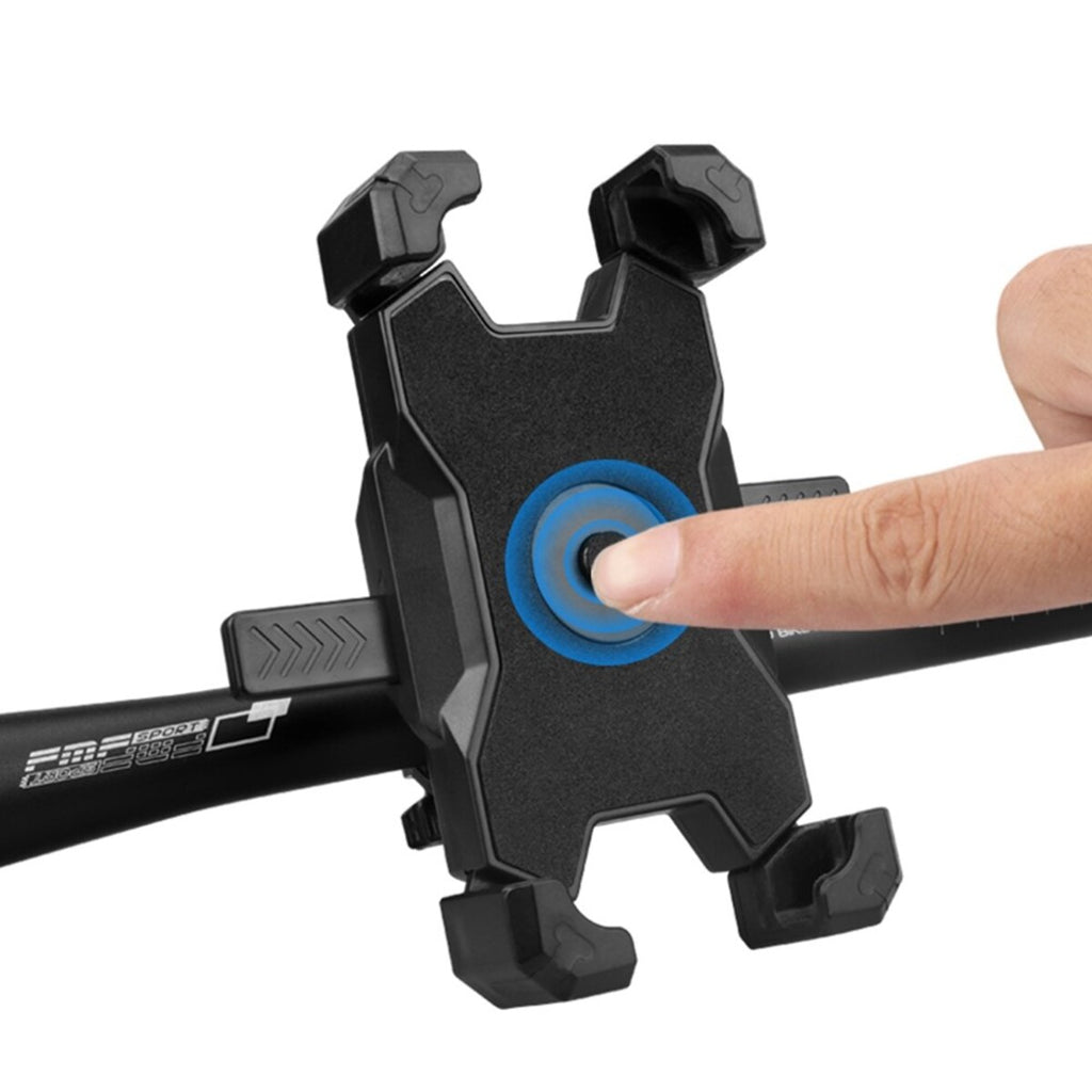 Handyhalterung Fahrrad | 360 Drehung Rutschfest Stoßfest | Für Mountainbike & E-Bike Fahrer | Bicycle Phone Holder Black